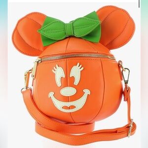Loungefly Minnie Mouse Glow in the Dark Pumpkin Crossbody Bag